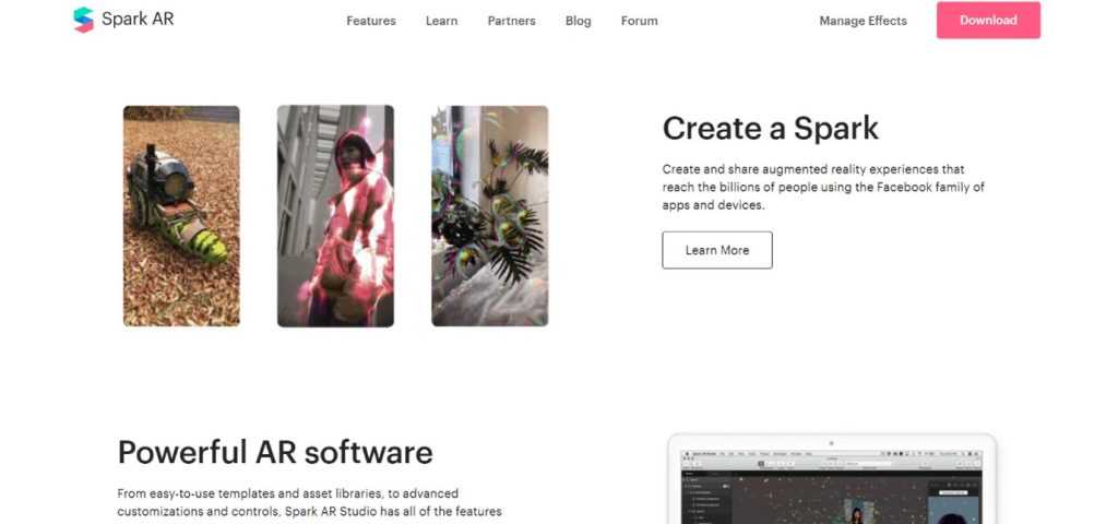 In blog element - AR website example
