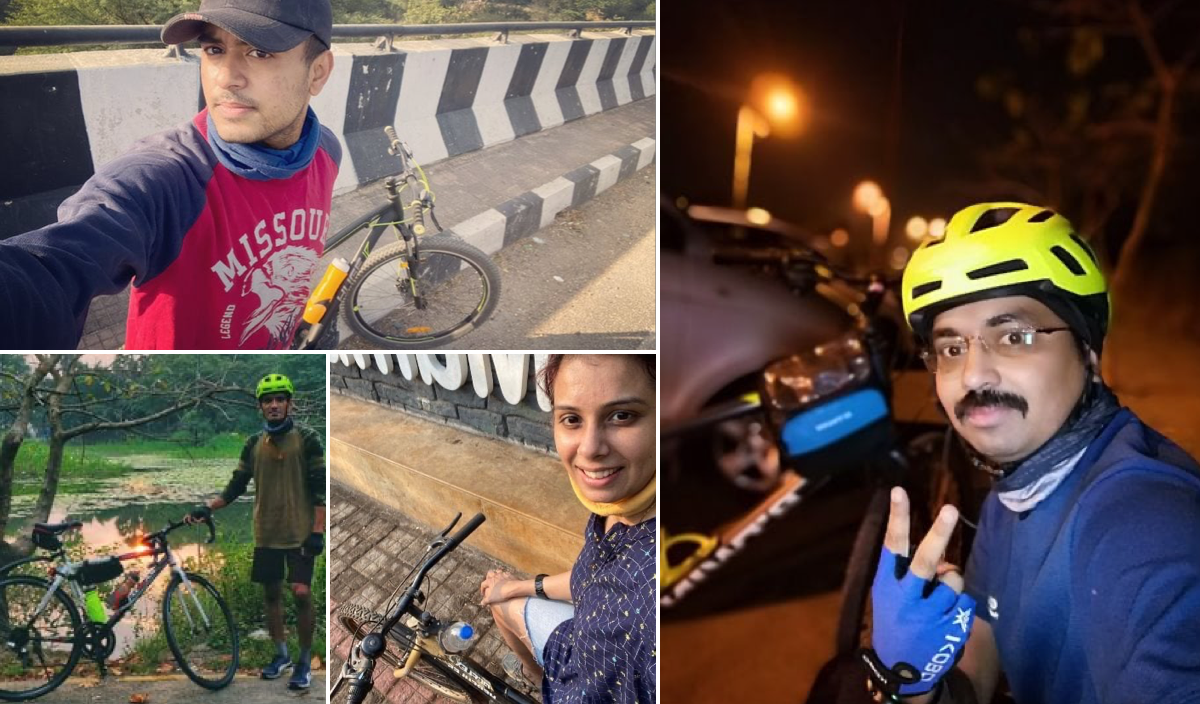 Our Vibrants participating in cycling and running activities