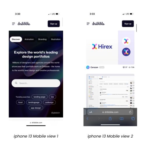 Iphone 13 Mobile View