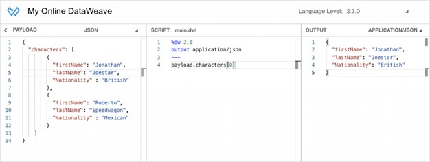 Online DataWeave 2.0 Image