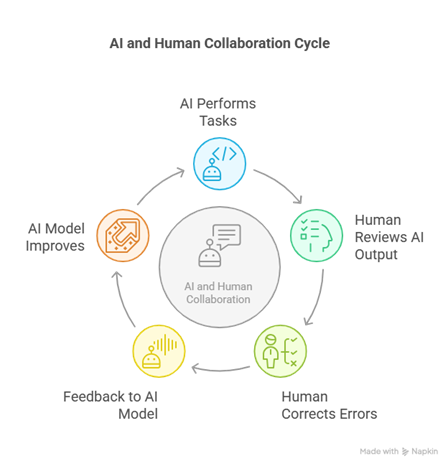 AI and Human Collaboration Cycle